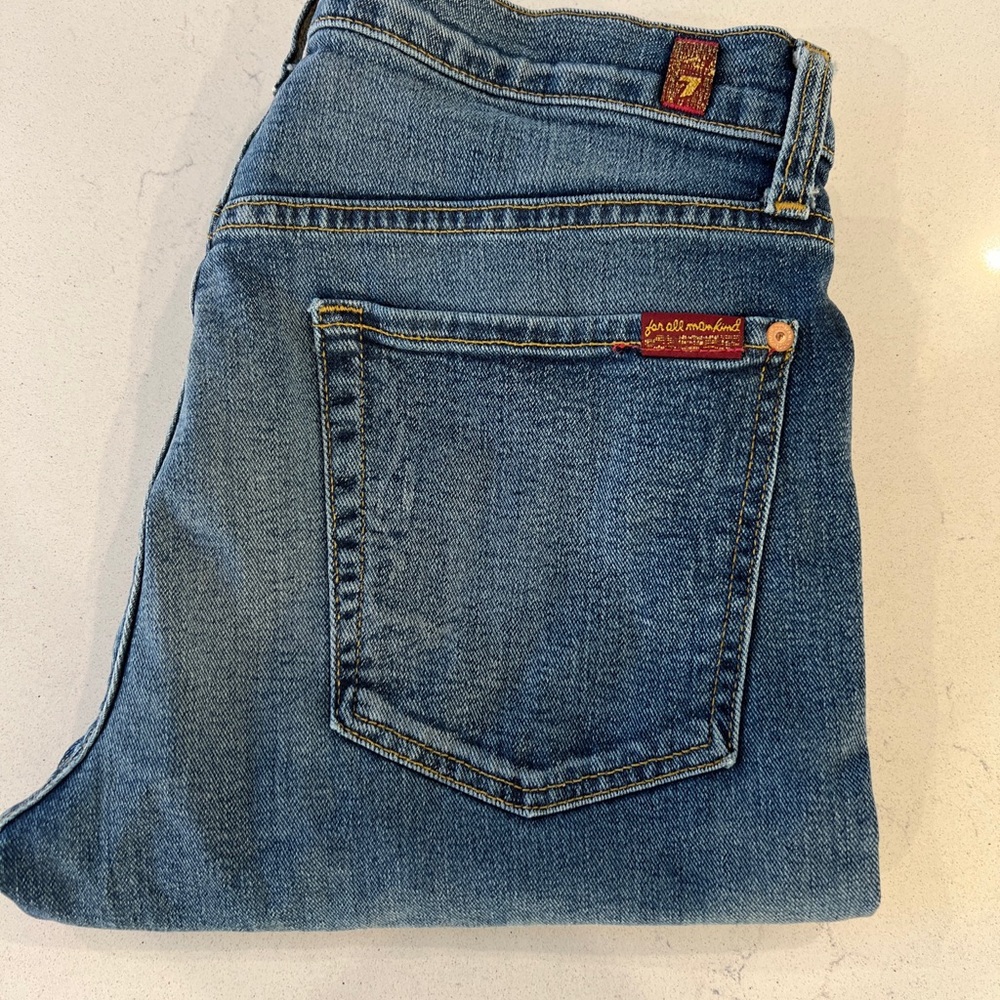 7 For All Mankind Slimmy Slim Straight 31” waist x 30” inseam.